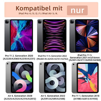 HOU klávesnice pro iPad Pro 11, iPad Air 5, kompatibilní s iPad Air 2022/2021 iPad Pro 11 inch (4th/3rd/2nd/1st generace), AZERT